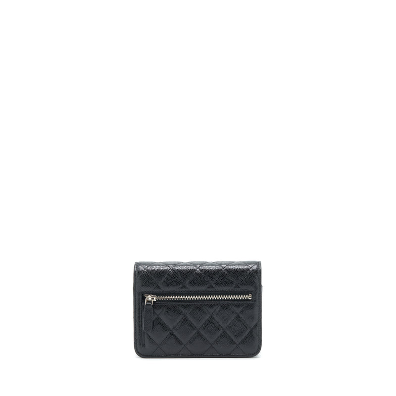 Chanel Mini Wallet On Chain Caviar Black SHW