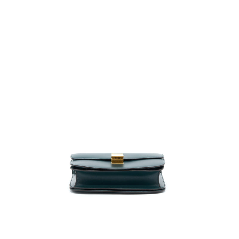Celine Medium Classic Box Bag Calfskin Green GHW