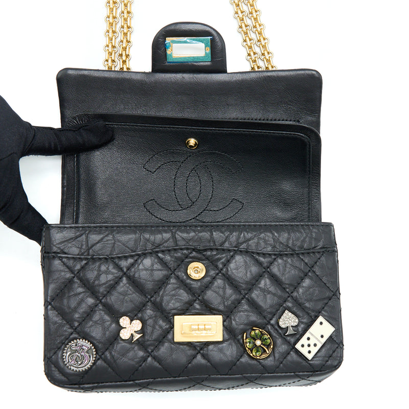 Chanel Lucky Charms Casino 2.55 Reissue Phone Bag - Black Mini