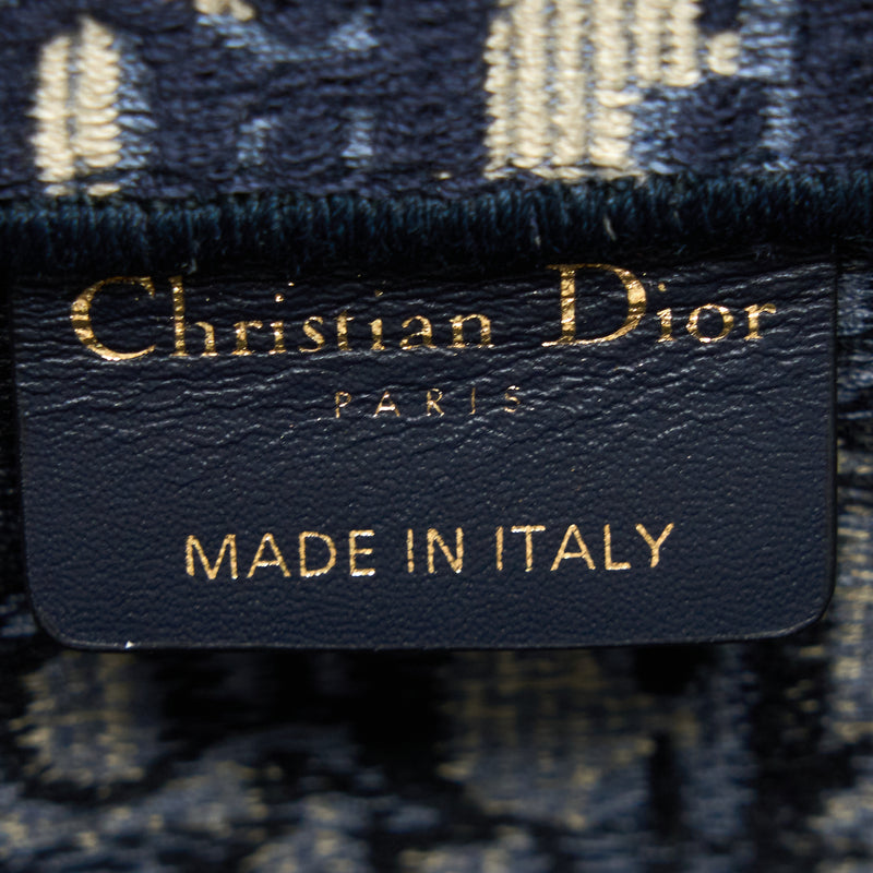 Dior Large Book Tote Blue Oblique Jacquard