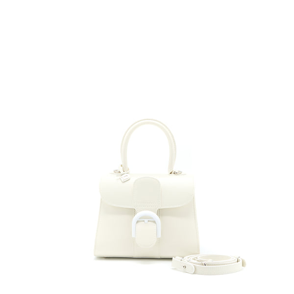 Delvaux Mini Brilliant Handbag Calfskin White With White/Silver Hardwa