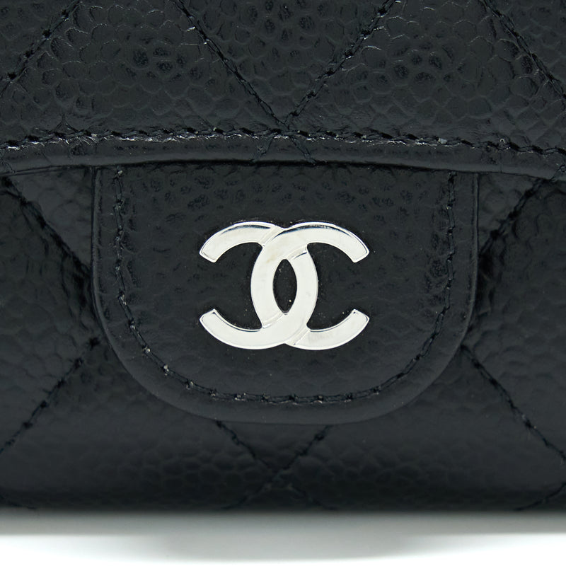 Chanel Classic Flap Card Holder Caviar Black SHW