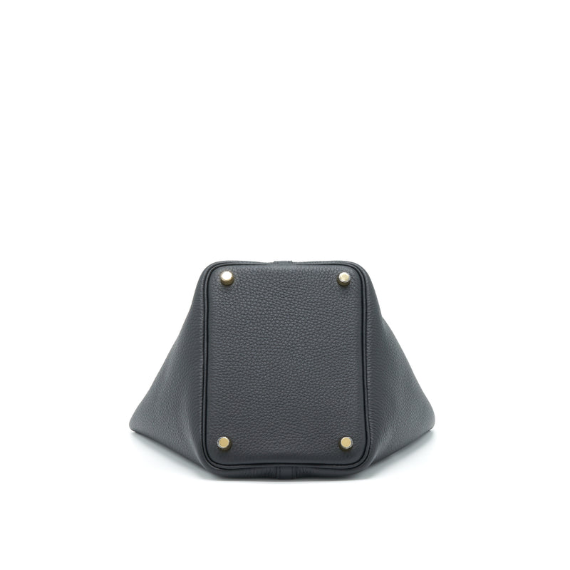 Hermes Picotin 18 Clemence Black GHW Stamp U