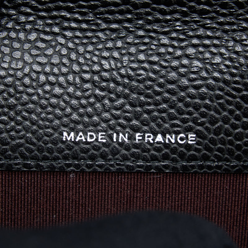 Chanel Classic Flap Card Holder Caviar Black SHW