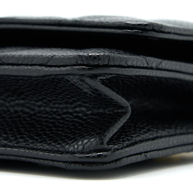 Chanel Classic Wallet On Chain Caviar Black GHW (Microchip)