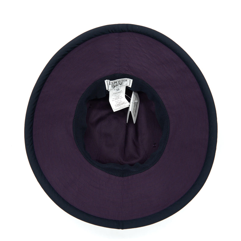 Hermes Size 56 Rachel Pipeline Chapeau Hat Bleu Noir