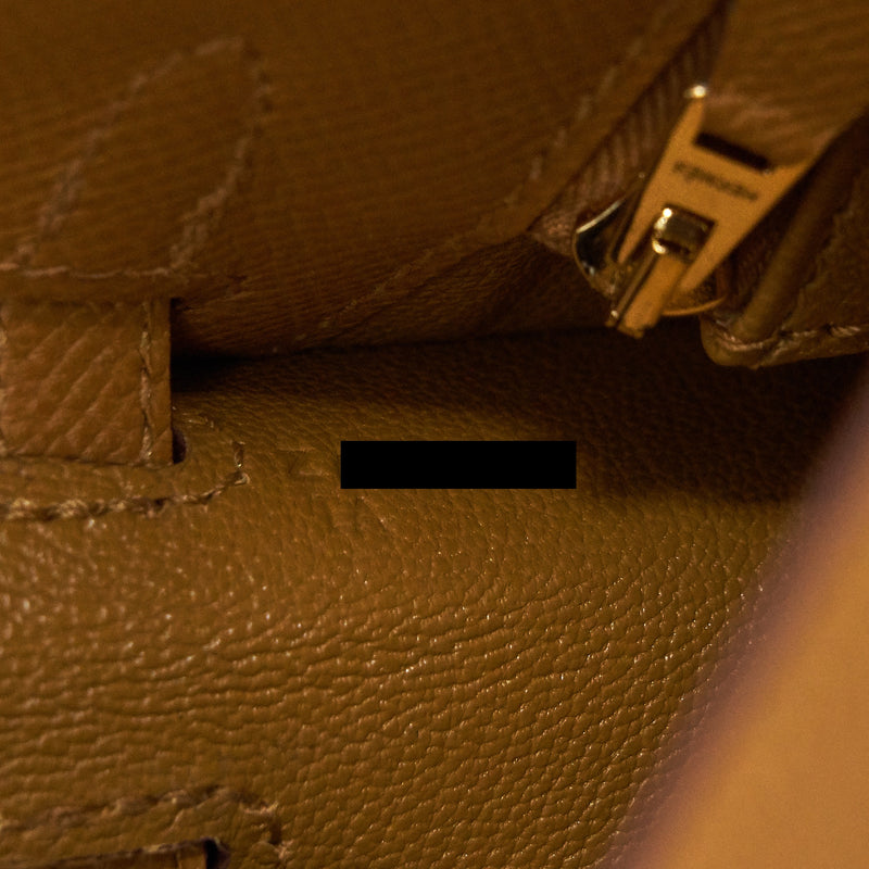 Hermes birkin 25 Sellier Gold with GHW Epsom leather stamp Z