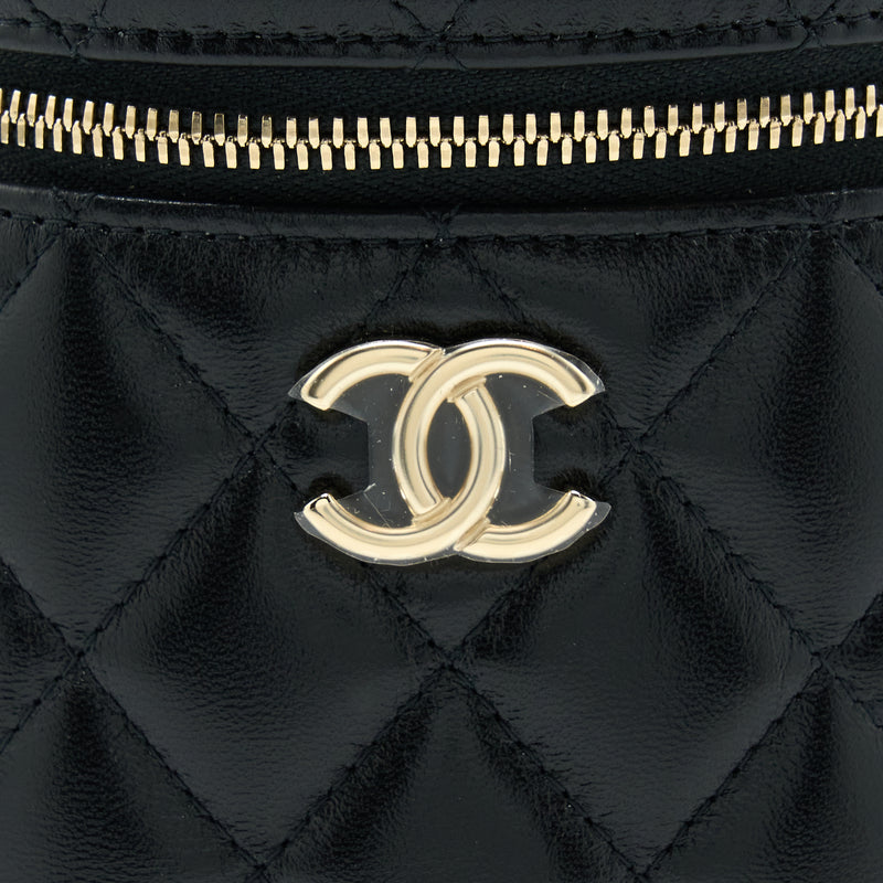 Chanel 22S Top Handle Vanity Lambskin Black LGHW