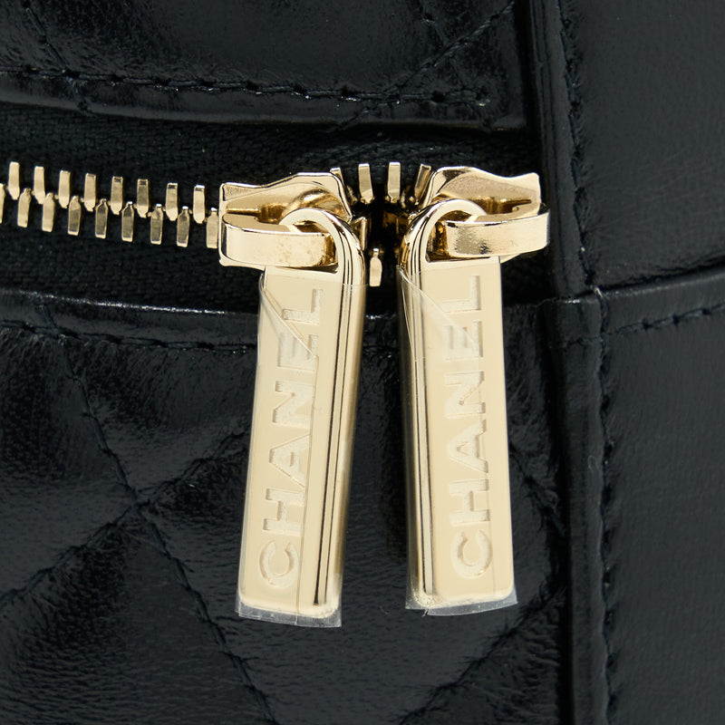 Chanel 22S Top Handle Vanity Lambskin Black LGHW