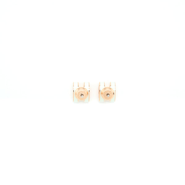 Hermes Mini Pop H Earring Vert Fizz RGHW