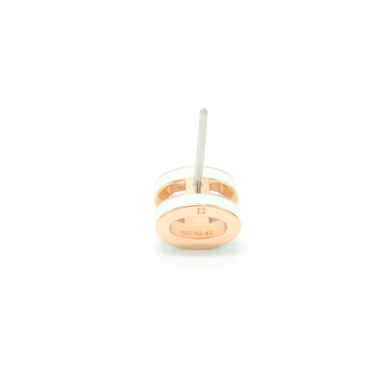 Hermes Mini Pop H Earring Vert Fizz RGHW