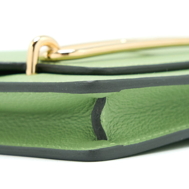 Hermes Roulis Slim Evercolor Vert Criquet GHW Stamp Z