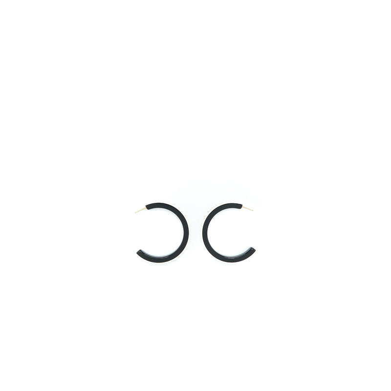 Chanel 2022 Costume Casual Style Earring Black / White