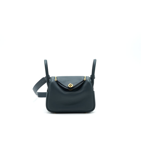 HERMES Mini Lindy Swift V0 Veau Rousseau GHW