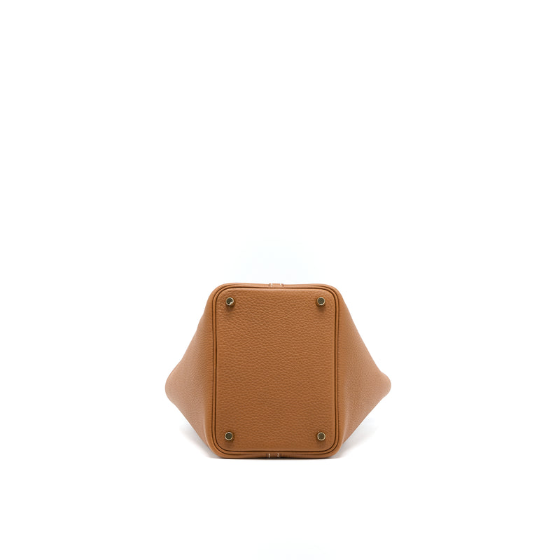 Hermes Picotin 18 Lock Bag Clemence Gold GHW Stamp Z
