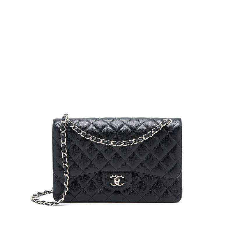 Chanel Classic Jumbo Double Flap Bag Caviar Black SHW