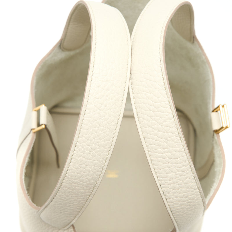 Hermes Picotin 22 Lock Bag Clemence 8L Beton GHW Stamp U