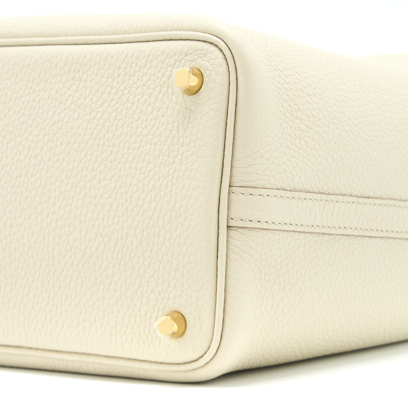Hermes Picotin 18 Lock Bag Clemence Beton GHW Stamp U