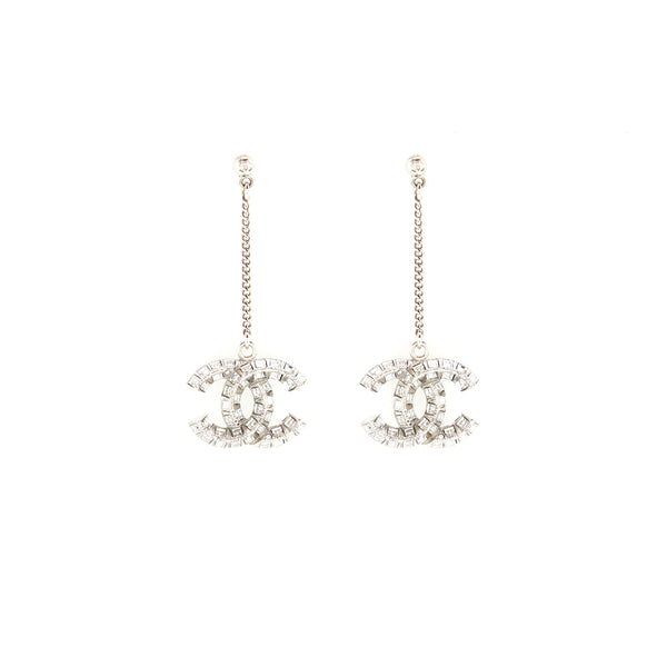 Chanel Crystal Drop Earrings SHW