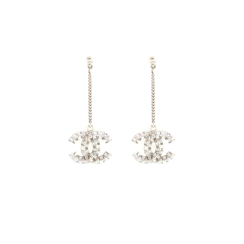 Chanel Crystal Drop Earrings SHW