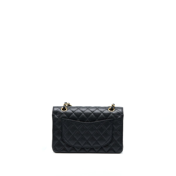 Chanel Small Classic Double Flap Bag Caviar Black GHW (Microchip)