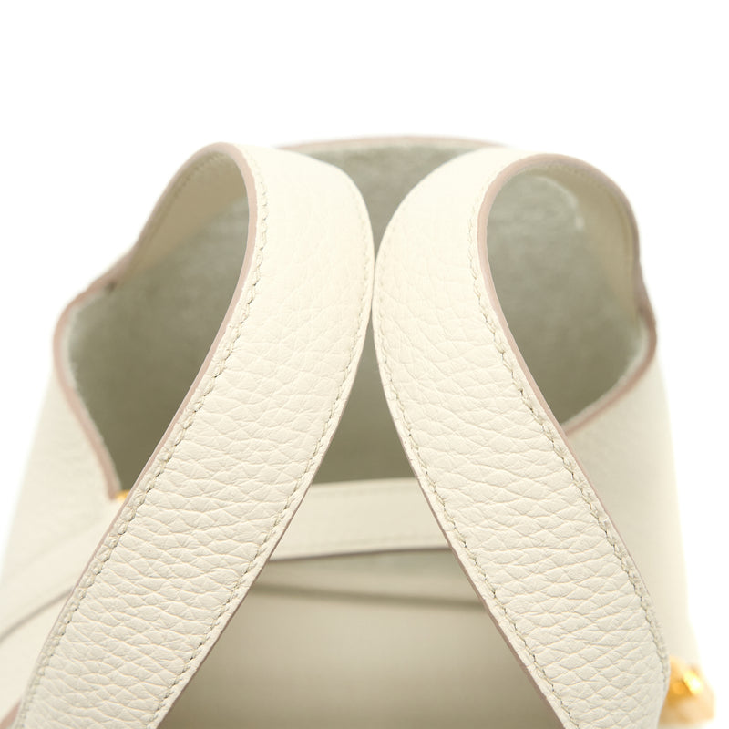 Hermes Picotin 18 Lock Bag Clemence Beton GHW Stamp U