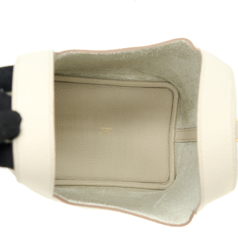 Hermes Picotin 18 Lock Bag Clemence Beton GHW Stamp U