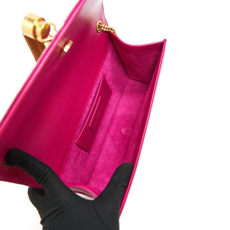 Ysl hot pink clutch hot sale