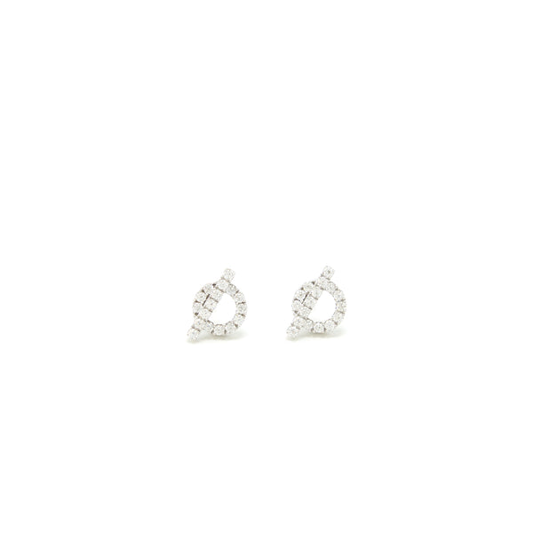 Hermes Finesse Earrings White Gold With Diamonds