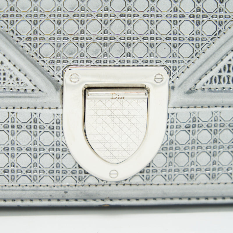 Dior Medium Diorma Metallic Silver with SHW