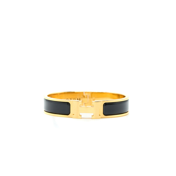 Hermes Size PM Clic H Bracelet Black GHW