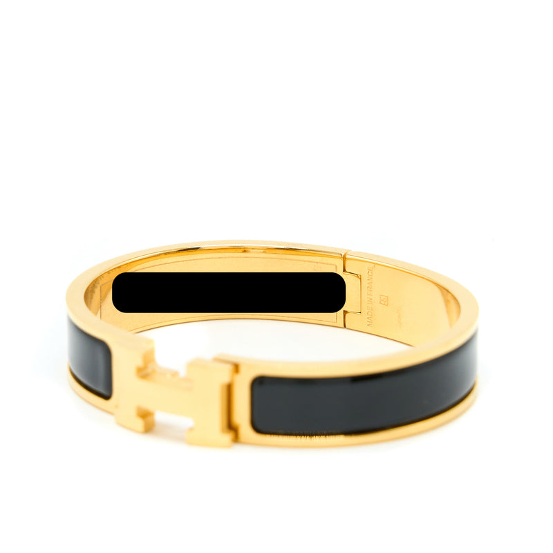 Hermes Size PM Clic H Bracelet Black GHW