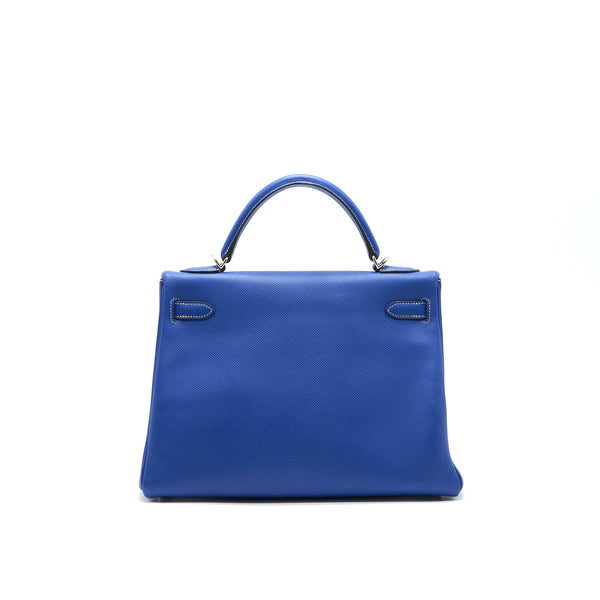 Hermes Kelly 32 7T Bleu Electrique Epsom