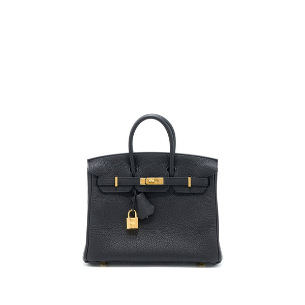 Hermes Birkin 25 Togo Black GHW Stamp Z