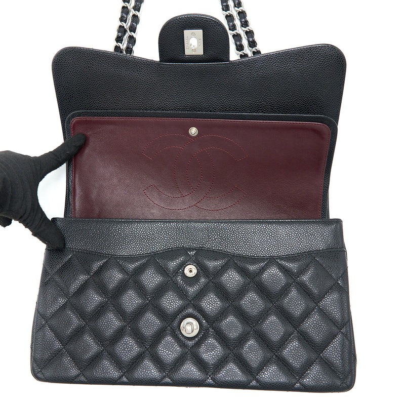 Chanel Jumbo Classic Double Flap Bag Caviar Black SHW