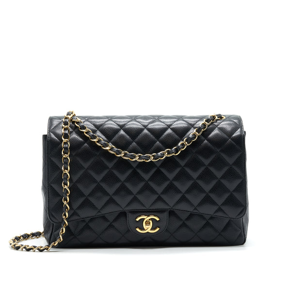 CHANEL CAVIAR MAXI IN BLACK GHW