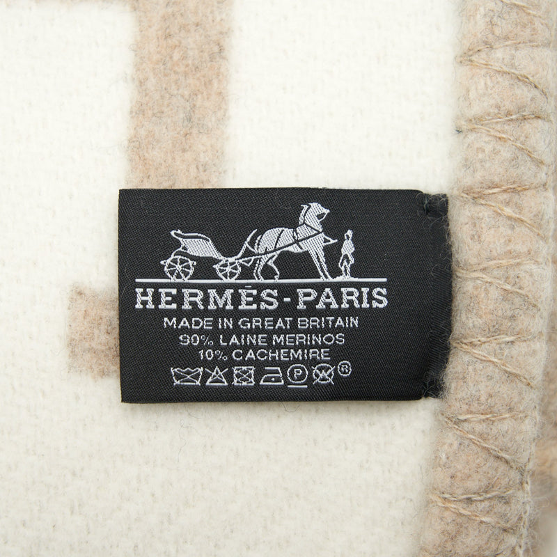 HERMES AVALON THROW BLANKET CAMOMILLE