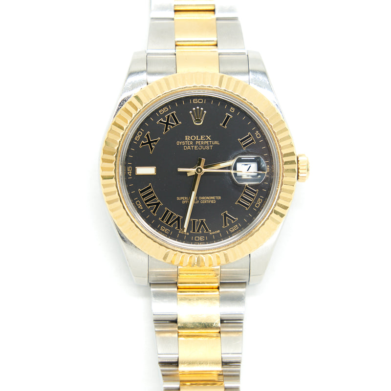 Rolex Datejust 41mm Yellow Gold and Steel Men's Watch 116333