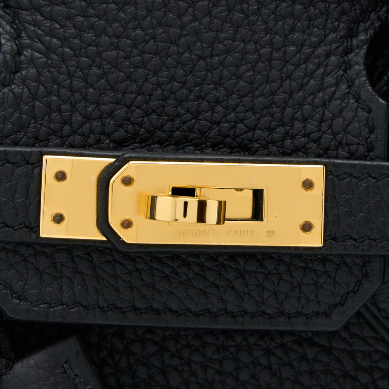 Hermes Birkin 25 Togo Black GHW Stamp Z