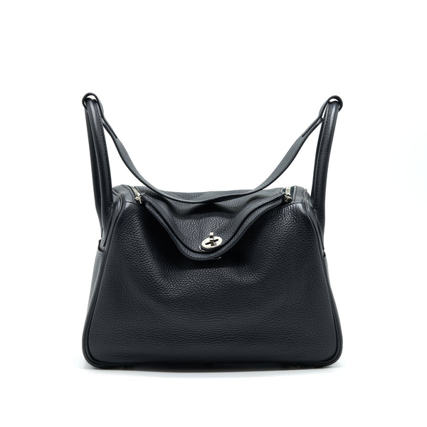 HERMES LINDY 30 BLACK SHW STAMP X