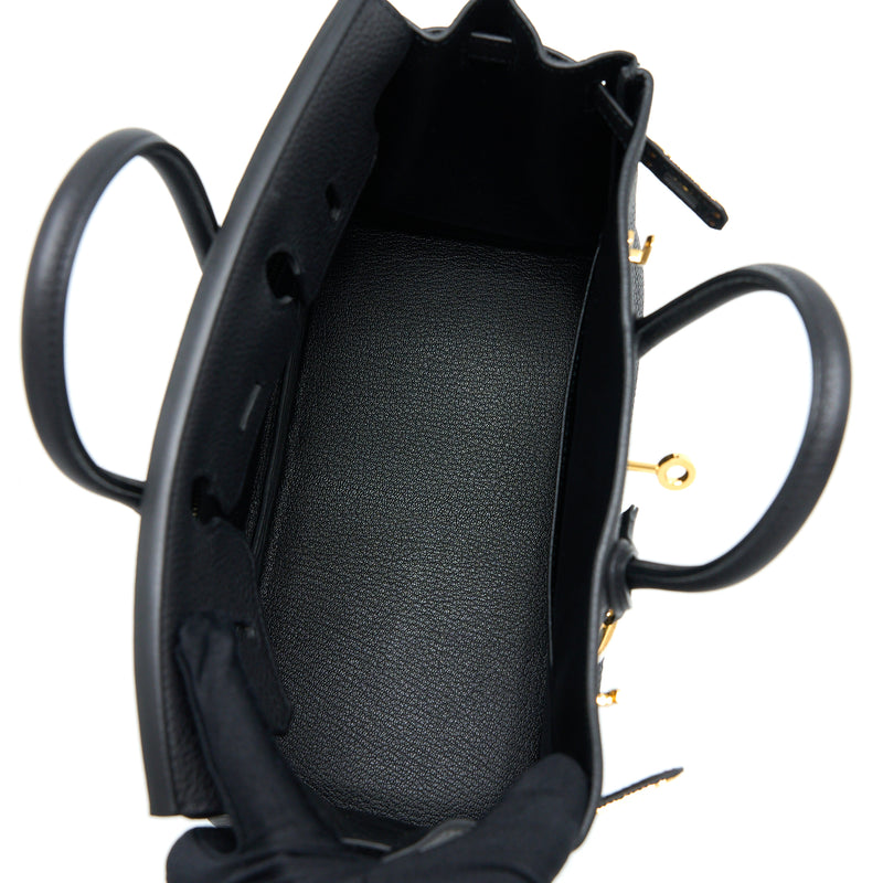 Hermes Birkin 25 Togo Black GHW Stamp Z