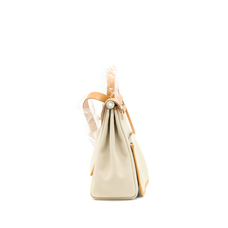 Hermes Herbag Zip 31 Bag Canvas Breton/Natural Sable/Nata SHW Stamp U