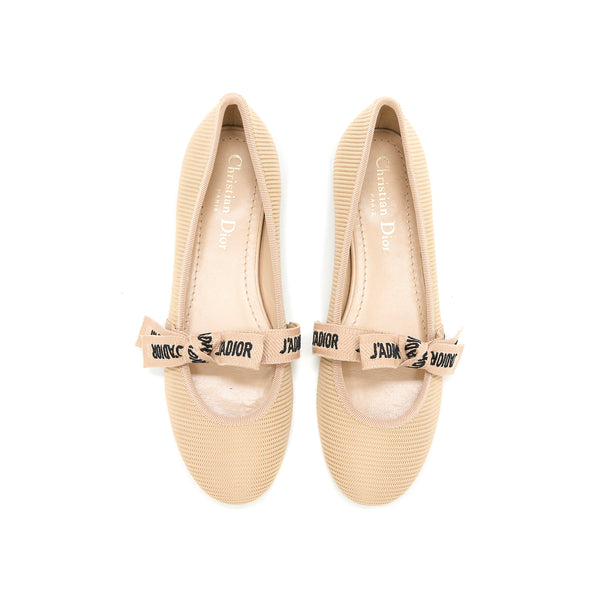 Dior Size 36 J’adior Ballet Pump Canvas Beige