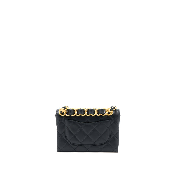Chanel 22S Seasonal Flap Bag Calfskin Black Brushed GHW