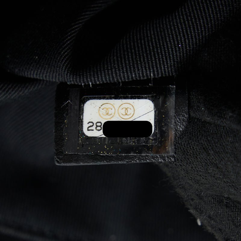 Chanel O-Case Pouch Pearl/Aged Calfskin Black LGHW