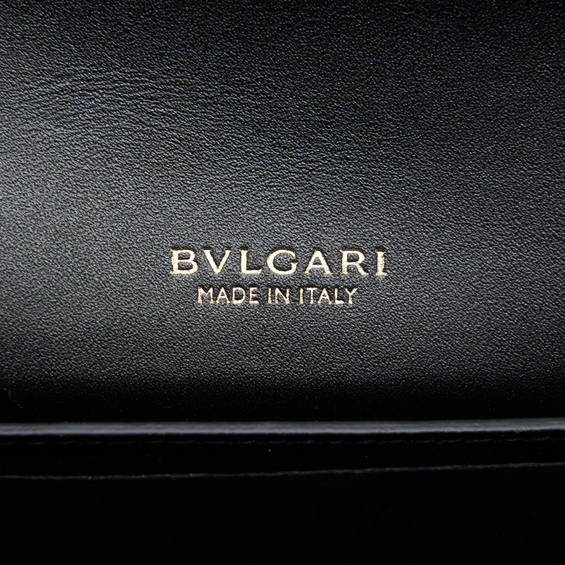 Bvlgari Serpenti Forever Chain Wallet Patent Dark Pink