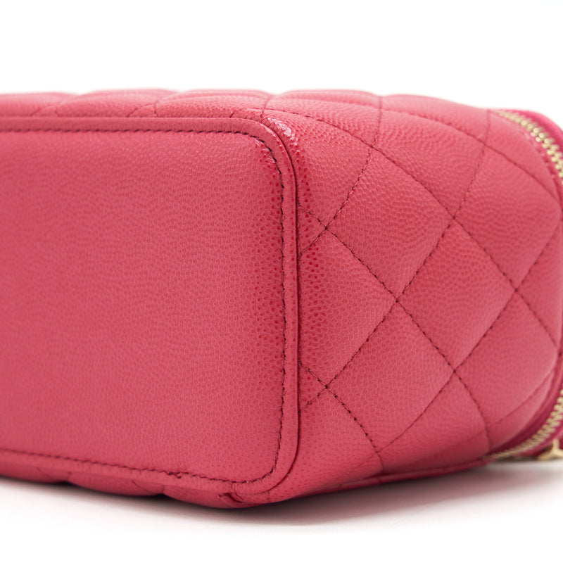 Chanel Long Vanity Case Caviar Hot Pink LGHW