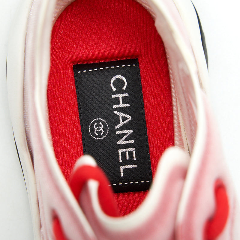 Chanel size37 CC Logo Sneaker Red/ White/ black