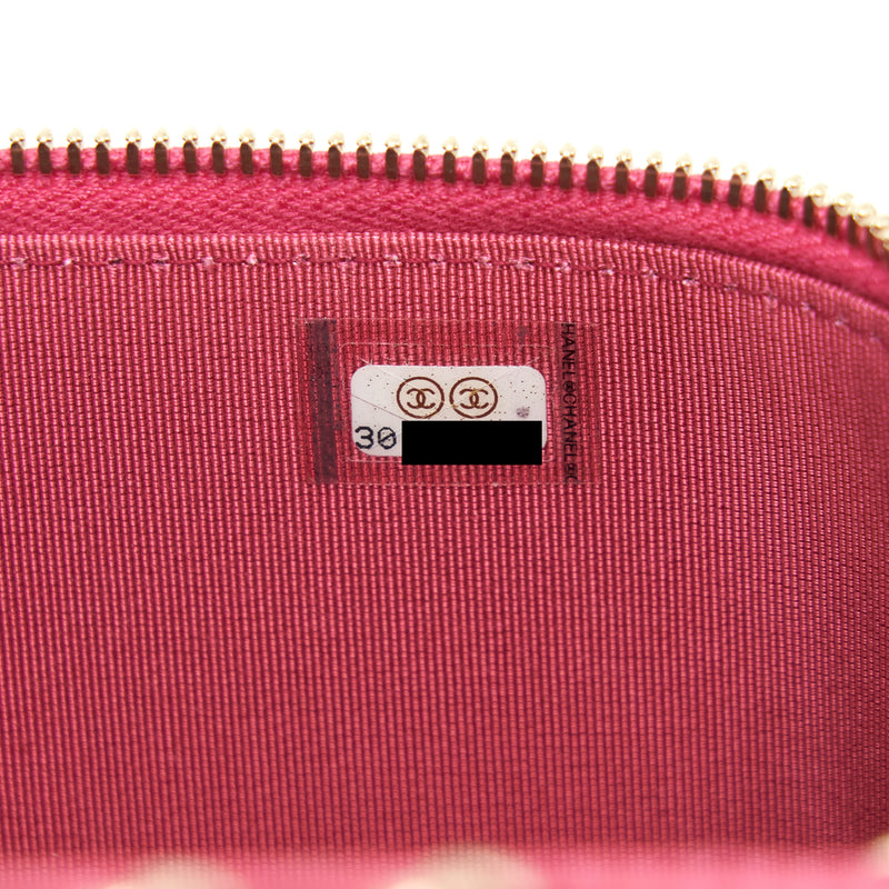 Chanel Long Vanity Case Caviar Hot Pink LGHW