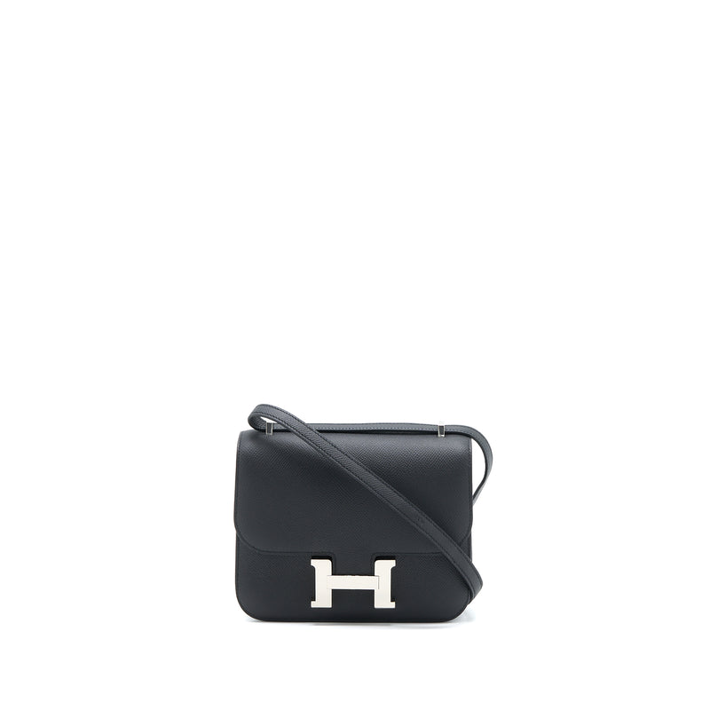 Hermes Mini Constance Epsom Black SHW Stamp U